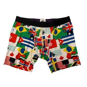 NWOT Me Undies Men's Size Medium Boxer Brief World Flag